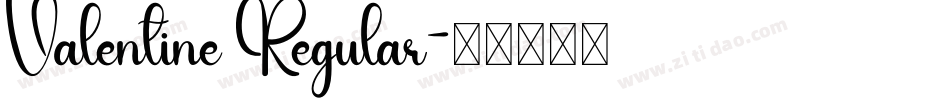 Valentine Regular字体转换